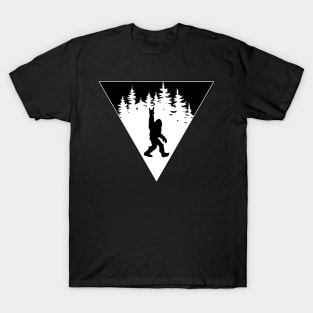 Yeti Bigfoot Sasquatch Triangle T-Shirt